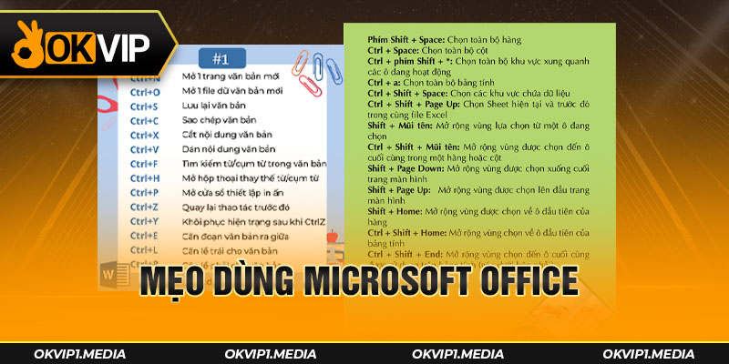 mẹo dùng microsoft office